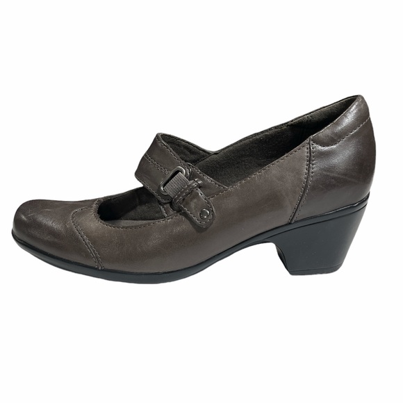 Clarks Shoes - Clarks Leather Slip-on Mary Janes - Ingalls Siene 10W 0481